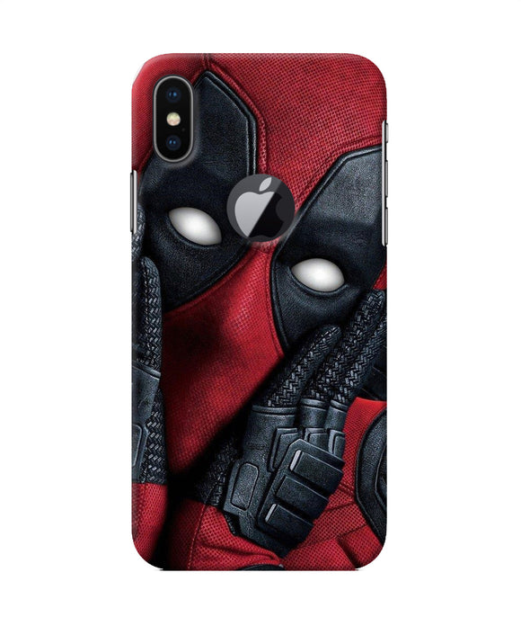 Thinking Deadpool Iphone X Logocut Back Cover