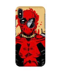 Blooded Deadpool Iphone X Logocut Back Cover