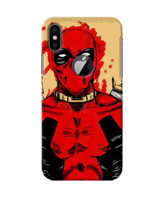 Blooded Deadpool Iphone X Logocut Back Cover