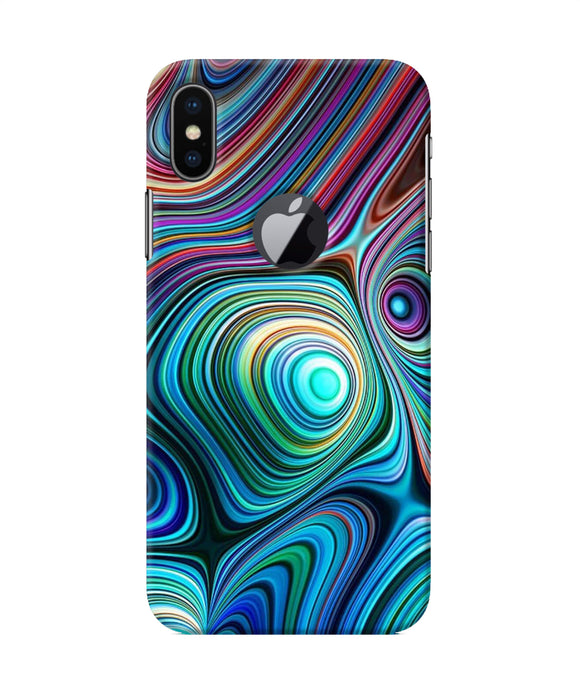 Abstract Coloful Waves Iphone X Logocut Back Cover