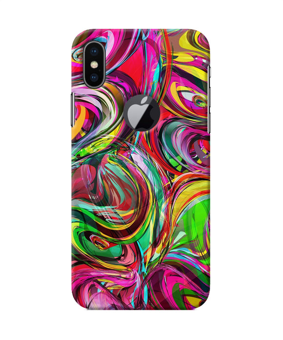 Abstract Colorful Ink Iphone X Logocut Back Cover