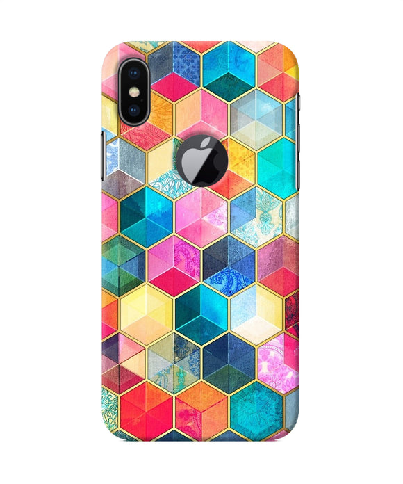 Abstract Color Box Iphone X Logocut Back Cover