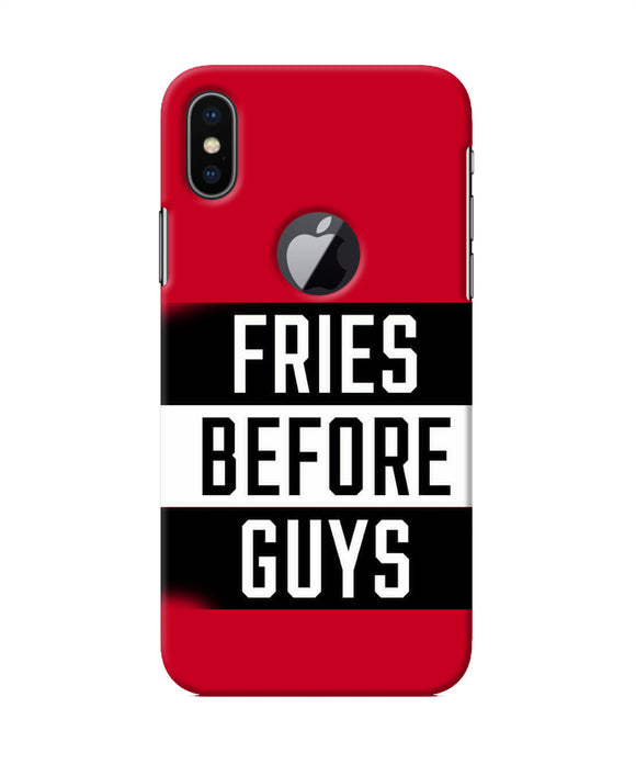 Fries Before Guys Quote Iphone X Logocut Back Cover