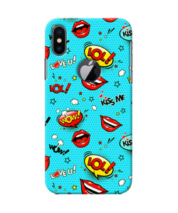 Lol Lips Print Iphone X Logocut Back Cover