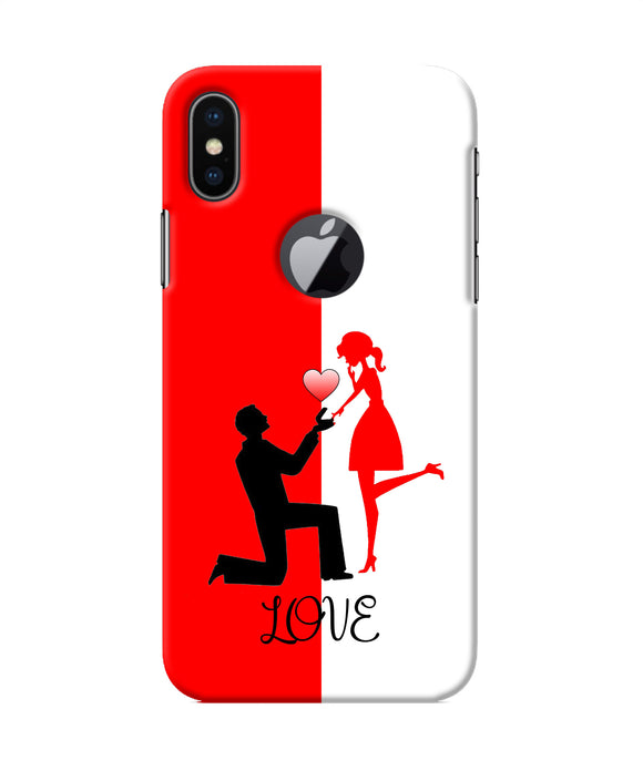 Love Propose Red And White Iphone X Logocut Back Cover