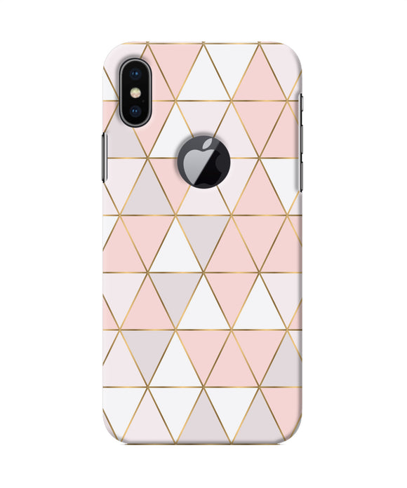 Abstract Pink Triangle Pattern Iphone X Logocut Back Cover