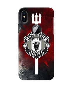 Manchester United Iphone X Logocut Back Cover