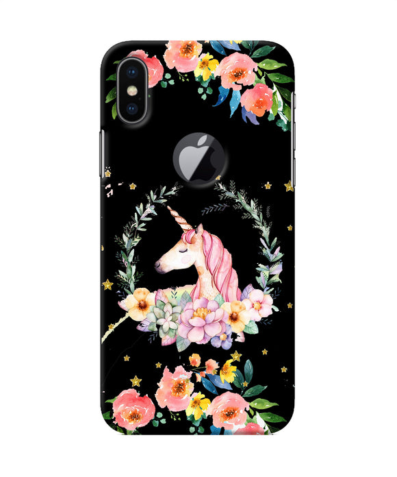 Unicorn Flower Iphone X Logocut Back Cover