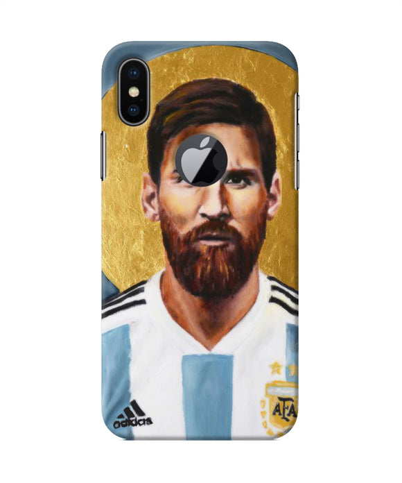 Messi Face Iphone X Logocut Back Cover