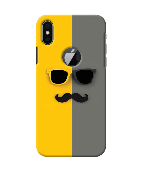 Mustache Glass Iphone X Logocut Back Cover