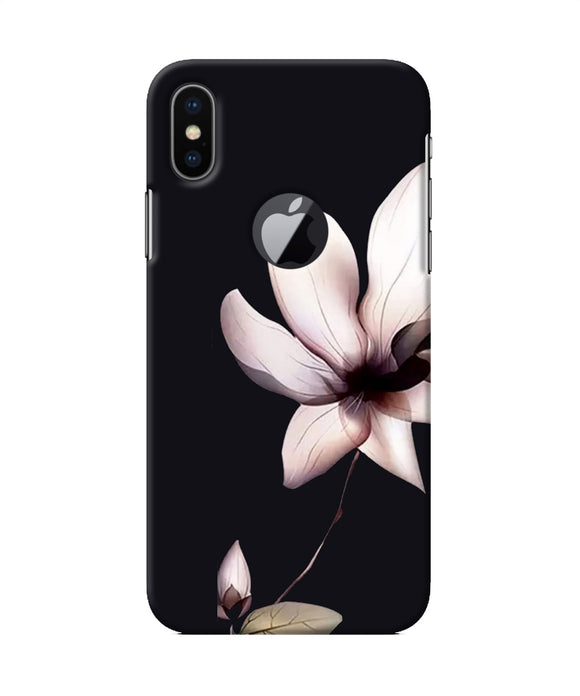 Flower White Iphone X Logocut Back Cover