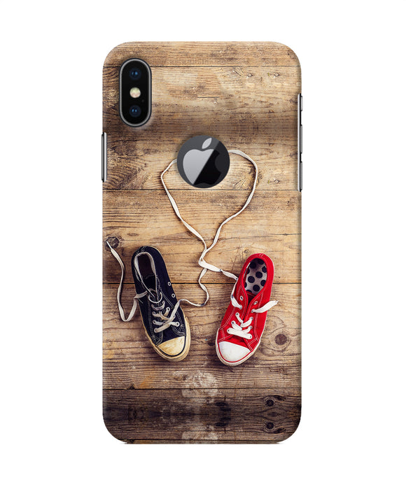 Shoelace Heart Iphone X Logocut Back Cover