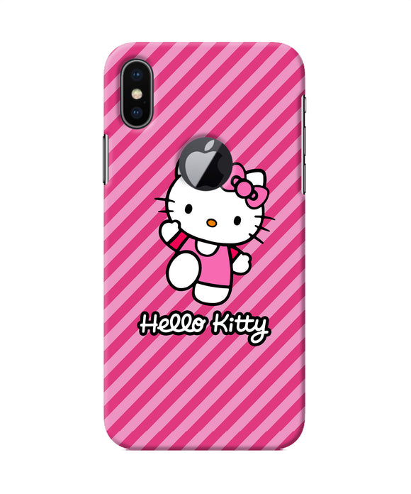 Hello Kitty Pink Iphone X Logocut Back Cover