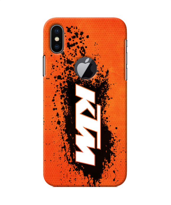 Ktm Black Spray Iphone X Logocut Back Cover