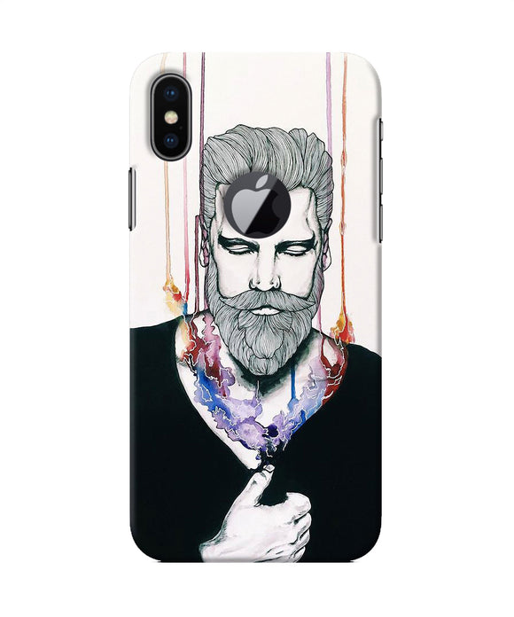 Beard Man Character Iphone X Logocut Back Cover