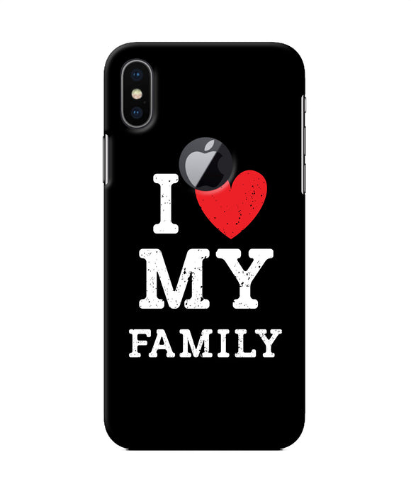I Love My Family Iphone X Logocut Back Cover