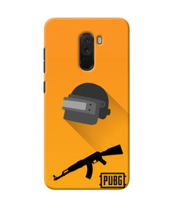 PUBG Helmet and Gun Poco F1 Real 4D Back Cover