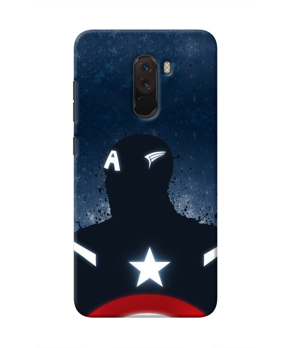 Captain america Shield Poco F1 Real 4D Back Cover