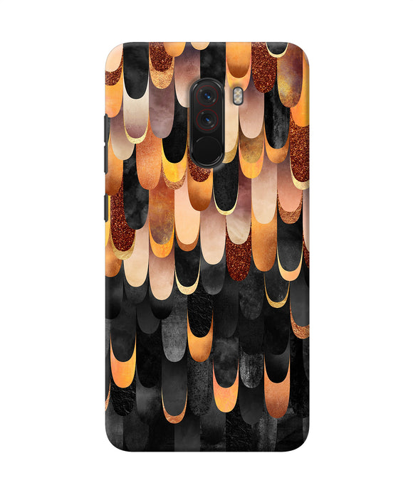 Abstract Wooden Rug Poco F1 Back Cover