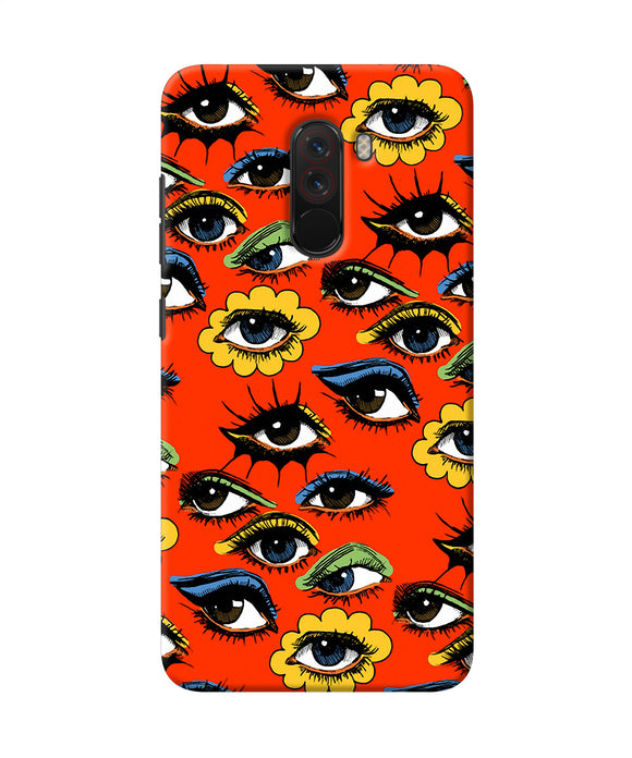 Abstract Eyes Pattern Poco F1 Back Cover