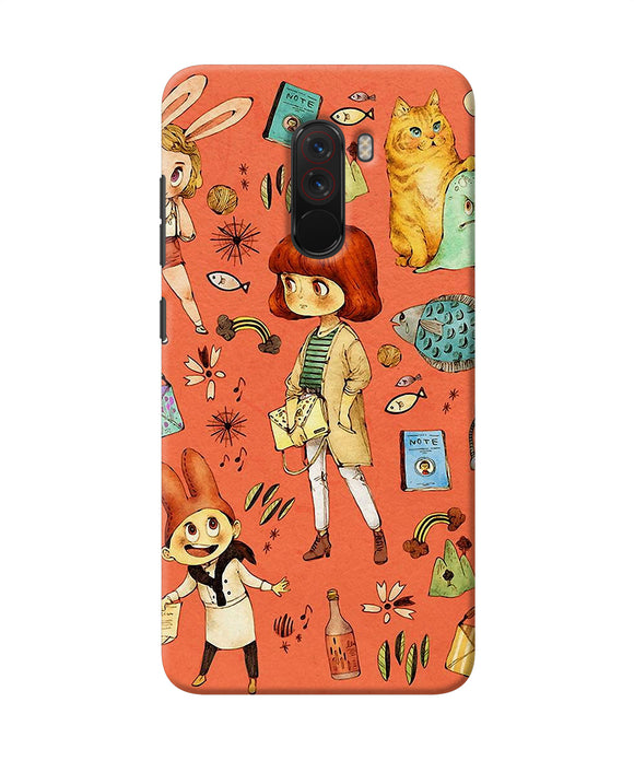 Canvas Little Girl Print Poco F1 Back Cover