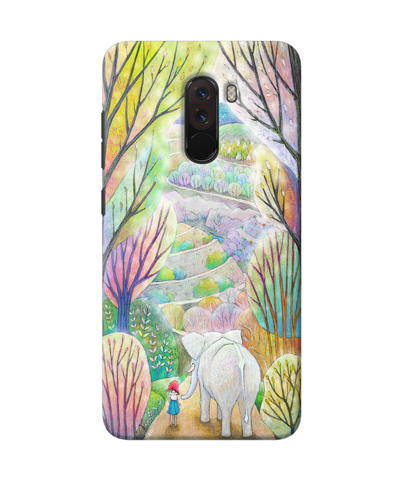 Natual Elephant Girl Poco F1 Back Cover
