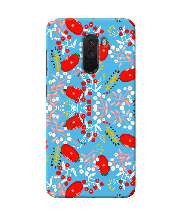 Small Red Animation Pattern Poco F1 Back Cover