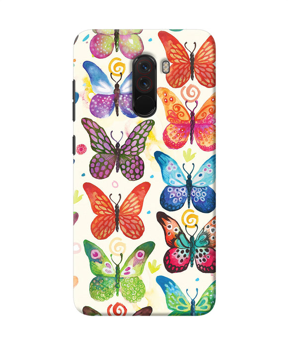Abstract Butterfly Print Poco F1 Back Cover