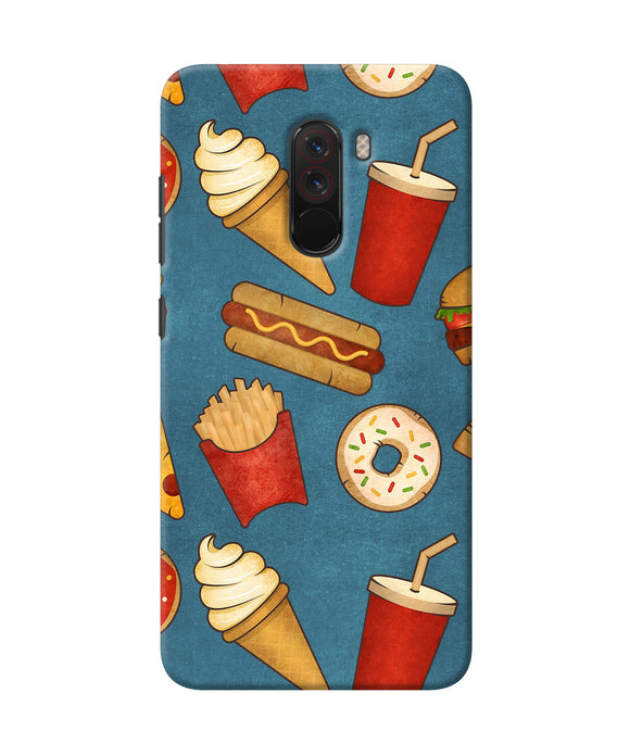 Abstract Food Print Poco F1 Back Cover