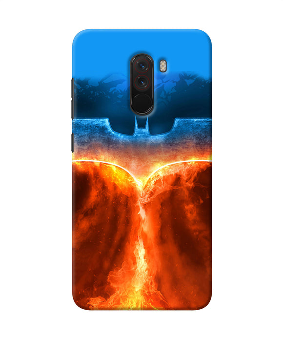 Burning Batman Logo Poco F1 Back Cover