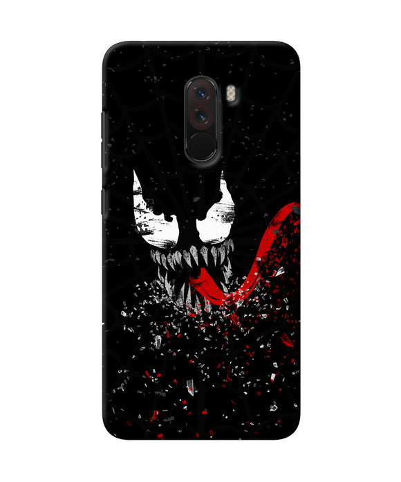 Venom Black Poster Poco F1 Back Cover
