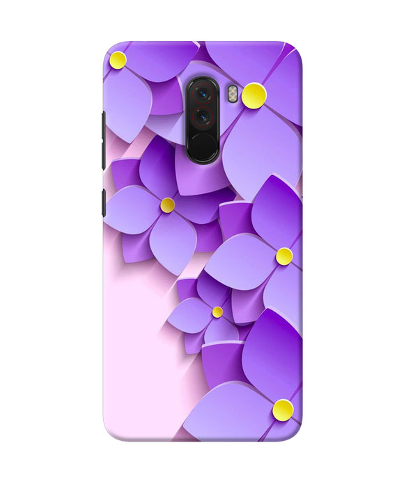 Violet Flower Craft Poco F1 Back Cover