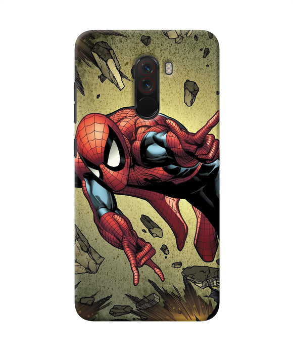 Spiderman On Sky Poco F1 Back Cover