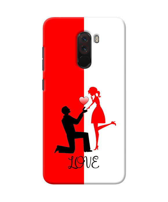 Love Propose Red And White Poco F1 Back Cover