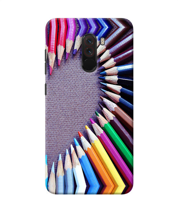 Color Pencil Half Heart Poco F1 Back Cover