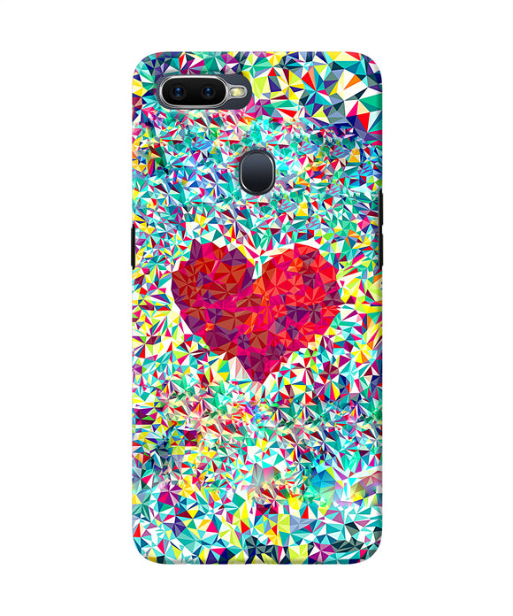 Red Heart Print Oppo F9 / F9 Pro Back Cover