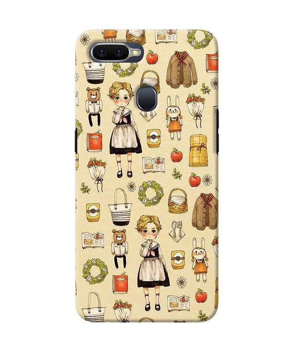 Canvas Girl Print Oppo F9 / F9 Pro Back Cover
