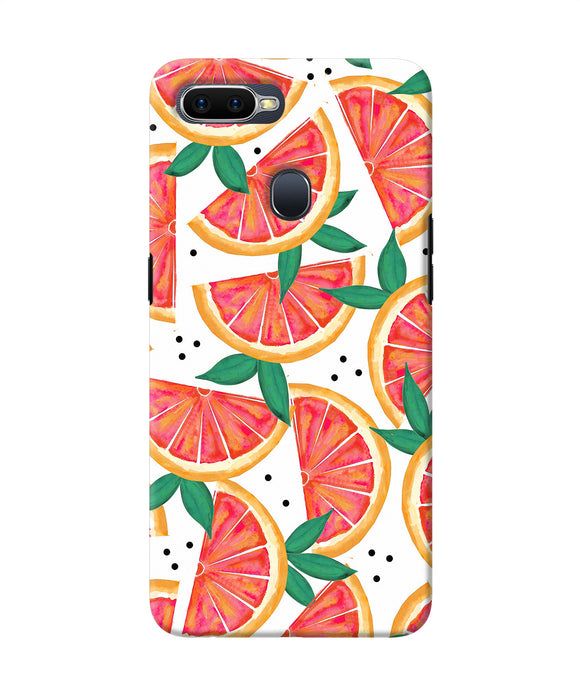 Abstract Orange Print Oppo F9 / F9 Pro Back Cover