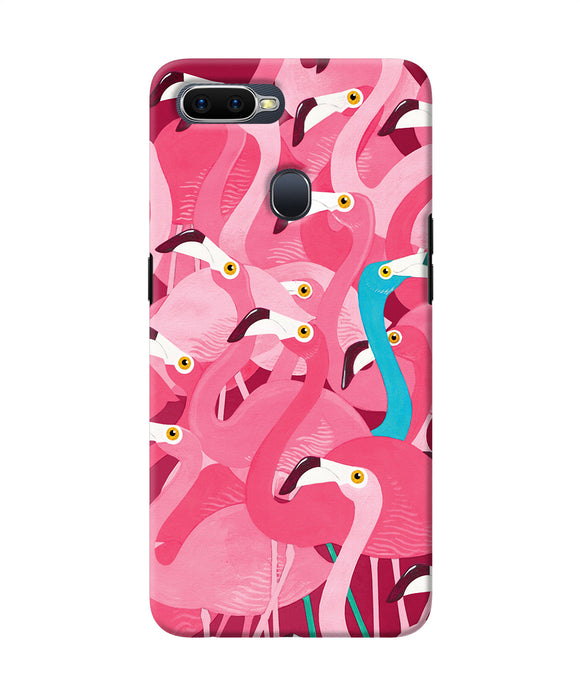 Abstract Sheer Bird Pink Print Oppo F9 / F9 Pro Back Cover