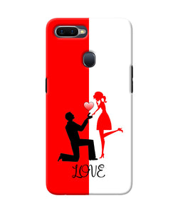 Love Propose Red And White Oppo F9 / F9 Pro Back Cover