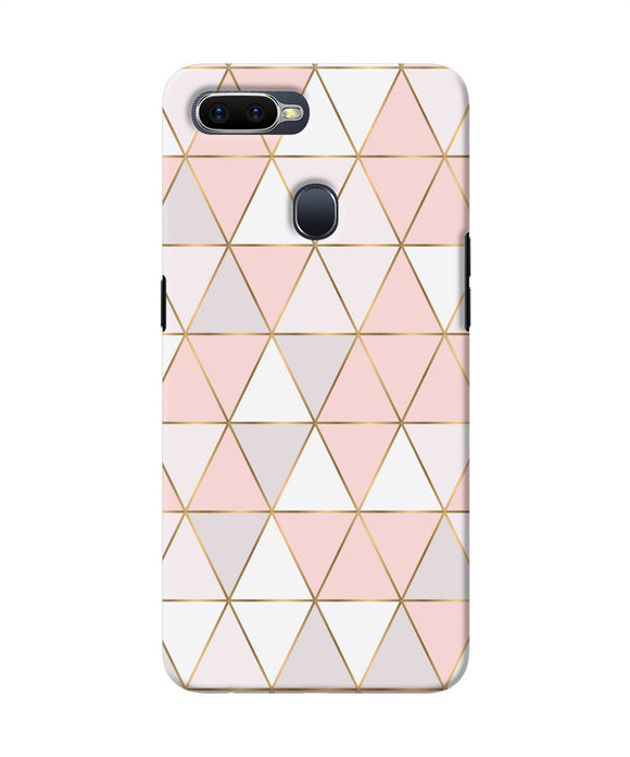 Abstract Pink Triangle Pattern Oppo F9 F9 Pro Back Cover