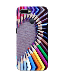 Color Pencil Half Heart Oppo F9 / F9 Pro Back Cover