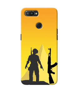 PUBG Silhouette Realme 2 Pro Real 4D Back Cover