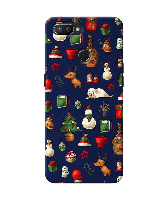 Canvas Christmas Print Realme 2 Pro Back Cover