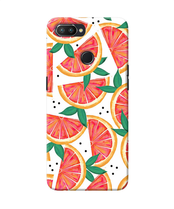 Abstract Orange Print Realme 2 Pro Back Cover