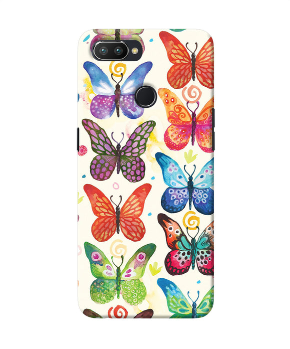 Abstract Butterfly Print Realme 2 Pro Back Cover