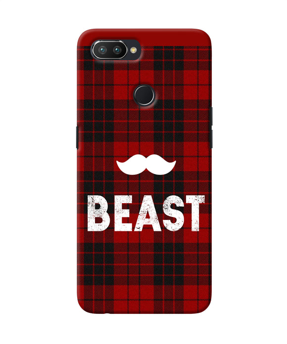 Beast Red Square Realme 2 Pro Back Cover