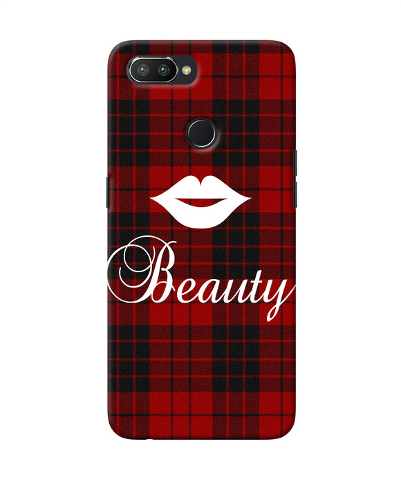 Beauty Red Square Realme 2 Pro Back Cover