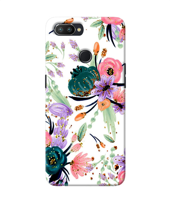 Abstract Flowers Print Realme 2 Pro Back Cover