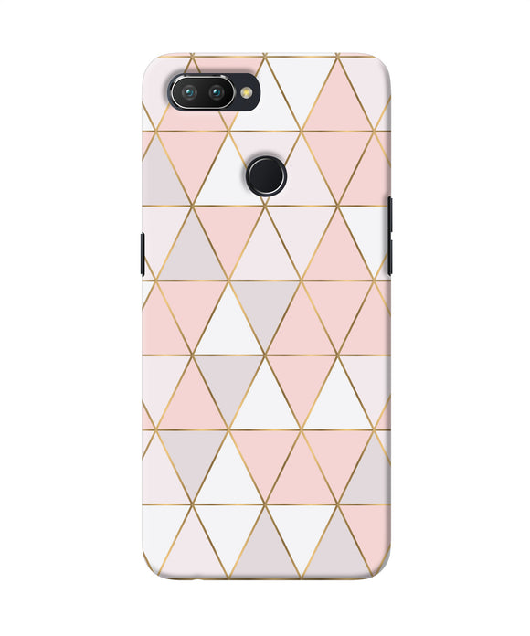 Abstract Pink Triangle Pattern Realme 2 Pro Back Cover